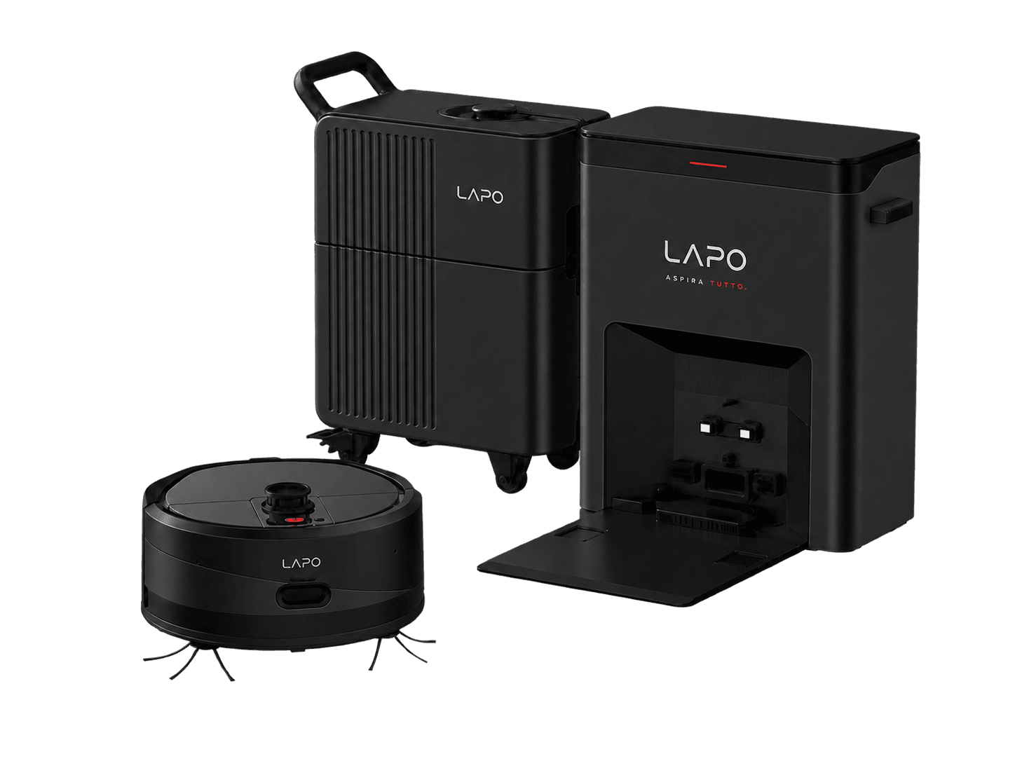LAPO One con workstation e serbatoio mobile in finitura Black
